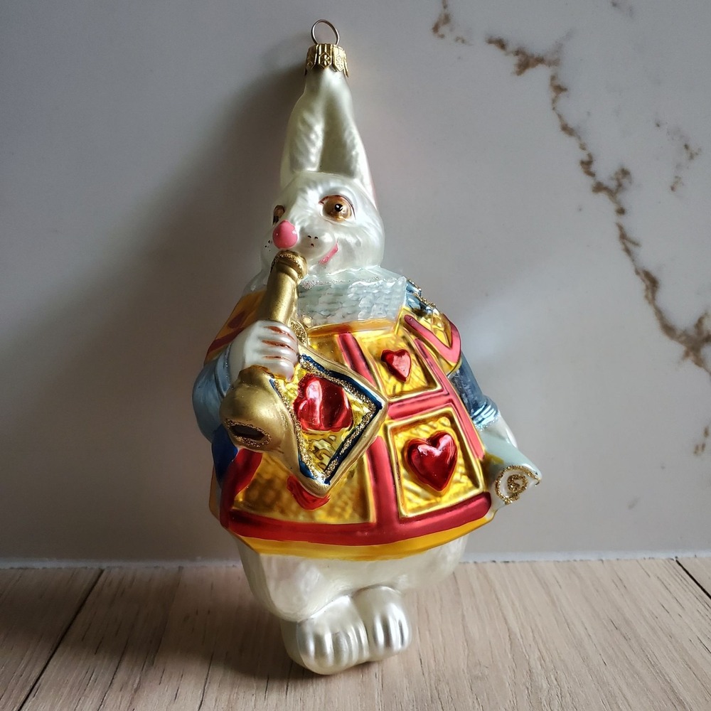 Kurt S Adler Polonaise Collection Alice In Wonderland White Rabbit Ornament